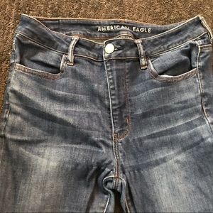 American Eagle Outfitters Hi-Rise Dark Wash Jeggings in size 12 Long